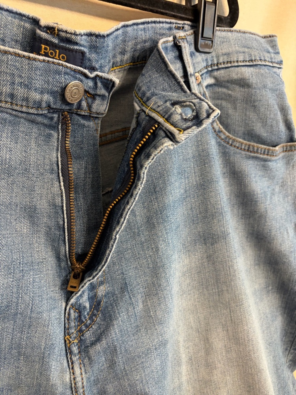Polo Ralph Lauren Men’s Jeans Light Blue Relaxed Fit 44 x 34 Classic Timeless - Picture 4 of 12